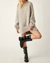 Free People Teddy Sweater Tunic In Grey