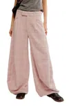 Shop Free People Tegan Barrel Trouser In Pale Mauve In Grey