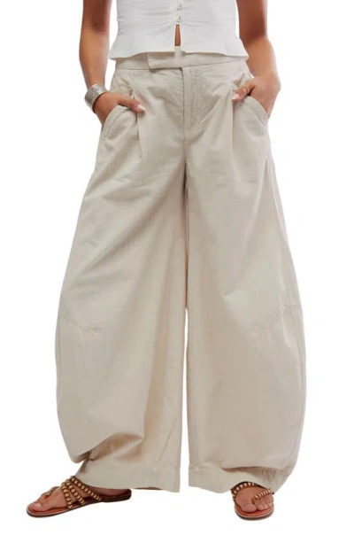 Free People Tegan Washed Cotton Barrel Pants In Washed Out
