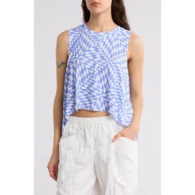 Free People Temp Print Tank In Blueberry Combo