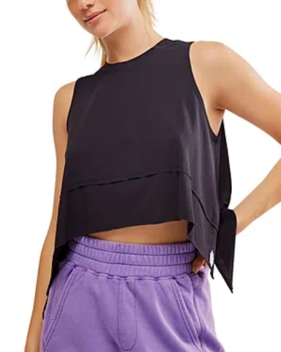 Free People Tempo Draped Sleeveless Top In Black