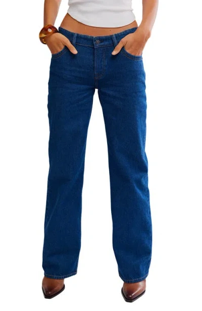 Free People Tennesee Low Rise Boyfriend Jeans In Blue