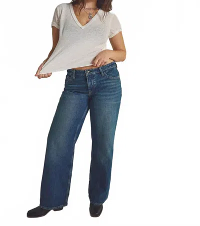 Free People Tennessee Low Rise Boyfriend Jeans In Outlaw In Blue