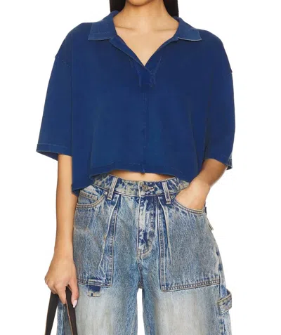 Free People The Free Denmark Polo In Blue