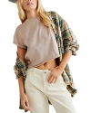 Free People The Perfect Cropped Tee In Bunny