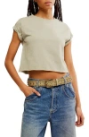 Free People The Perfect Tee In Green Tea Leaves