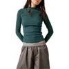 Free People The Rickie Mock Neck T-shirt In Magical Forest