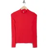 Free People The Rickie Mock Neck Long Sleeve Top In Red