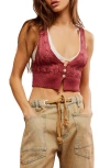 Free People The Vest Of Us Crop Sweater Vest In Masala
