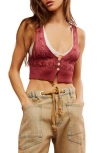 Free People The Vest Of Us Crop Sweater Vest In Masala