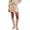 Free People Third Charm Mini Skirt In Blush In Neutral