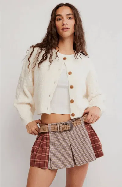Free People Thistle Cardigan In Sugar Swizzle In Neutral