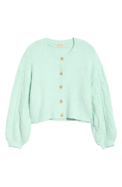 Free People Thistle Knit Cardigan In Green