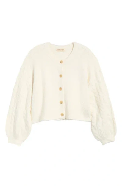Free People Thistle Knit Cardigan In White
