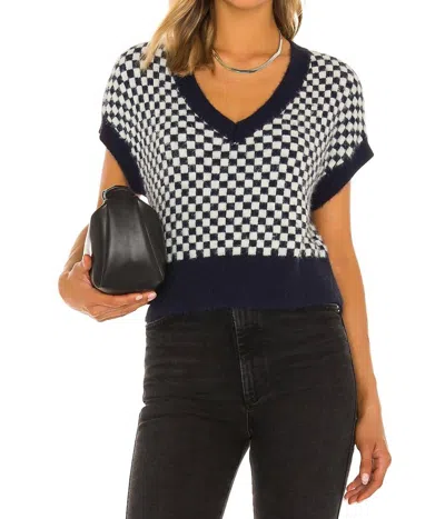 Free People Through The Motions Sweater In Sapphire Sage In Multi