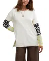 Free People Tiger Style Long Sleeve Cotton Blend T-shirt In Tea Combo