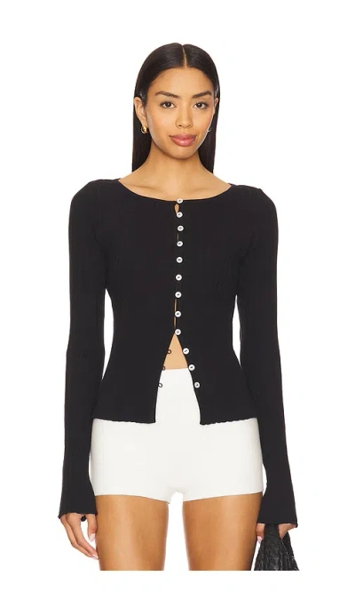 Free People Tilly Long Sleeve Top In Black