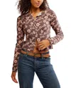 Free People Tilly Cotton Seersucker Cardigan In Brown