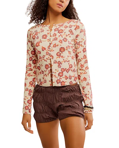 Free People Tilly Cotton Seersucker Cardigan In Multi