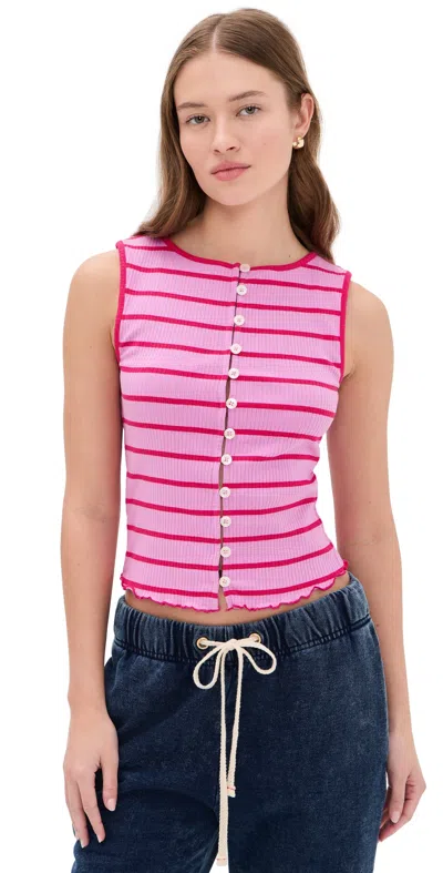 Free People Tilly Striped Tank Top In Pink