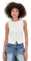 Free People Tilly Vest Ivory In White