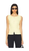 Free People Tilly Vest In Mellow Yellow
