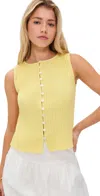 Free People Tilly Vest In Mellow Yellow