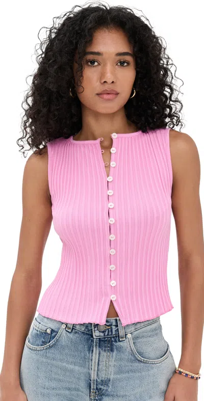 FREE PEOPLE TILLY VEST PINK FROSTING
