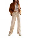 Free People Tinsley Baggy High Rise Jeans In Ecru In White