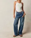 Free People Tinsley Baggy High-rise Jeans In Hazey Blue In Multi