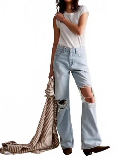 Free People Tinsley Baggy High-rise Jeans In Ripper In Blue