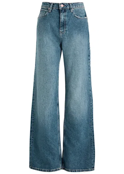Free People Tinsley Wide-leg Jeans In Denim