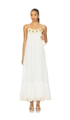 Free People Tip Toeing Tulip Midi Dress In White