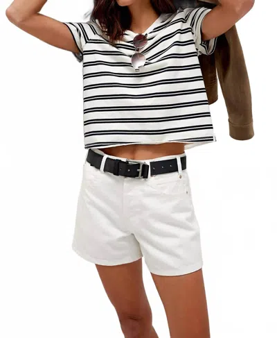 Free People Tippi Denim Short In Fortune In White