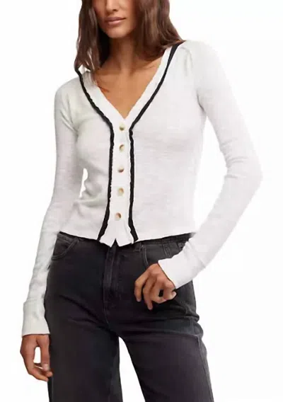 FREE PEOPLE TIPTON CARDIGAN IN IVORY