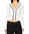 Free People Tipton Cardigan In Ivory Combo In White
