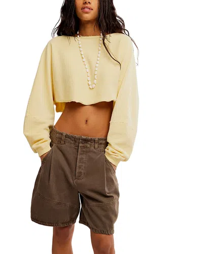 Free People To The East Sweatshirt In Yellow