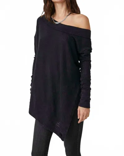 Free People To The Right Long Sleeve Tee In Black