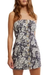 Free People Tomas Floral Print Strapless Minidress In Classic Combo