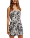 Free People Tomas Floral Print Strapless Minidress In Classic Combo