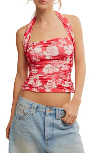 Free People Tommie Floral Tank In Cherry Combo