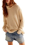Free People Tommy Oversize Turtleneck Sweater In Ivory