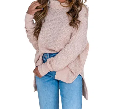 Free People Tommy Turtleneck Sweater In Toasted Almond In Beige