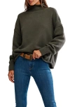 Free People Torres Turtleneck Sweater In Gray