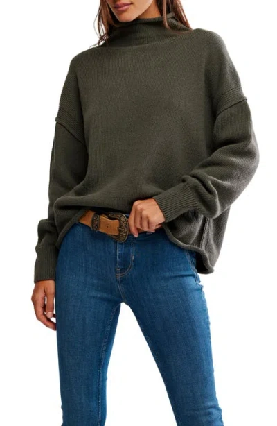 Free People Torres Turtleneck Sweater In Gray