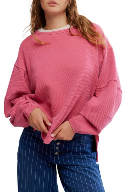 Free People Total Eclipse Oversize T-shirt In Pink