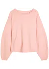 Free People Total Eclipse Ribbed Cotton T-shirt In Pink