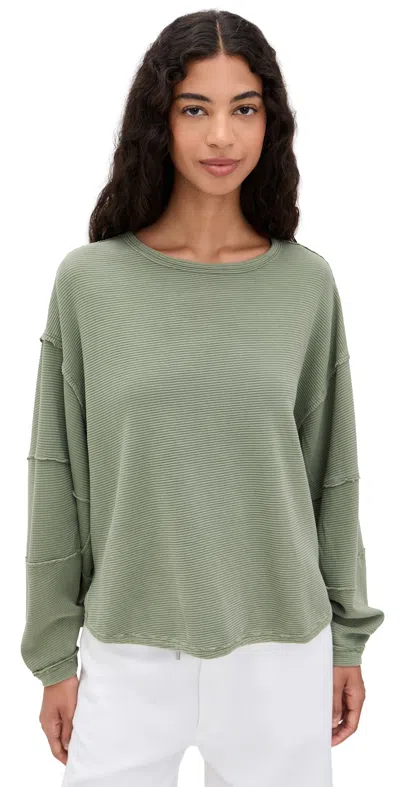 Free People Total Eclipse Tee Oil Green