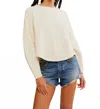 Free People Total Eclipse Tee Top In Ivory In Neutral