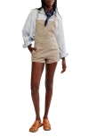 Free People Tough Love Denim Shortalls In Laurel Oak